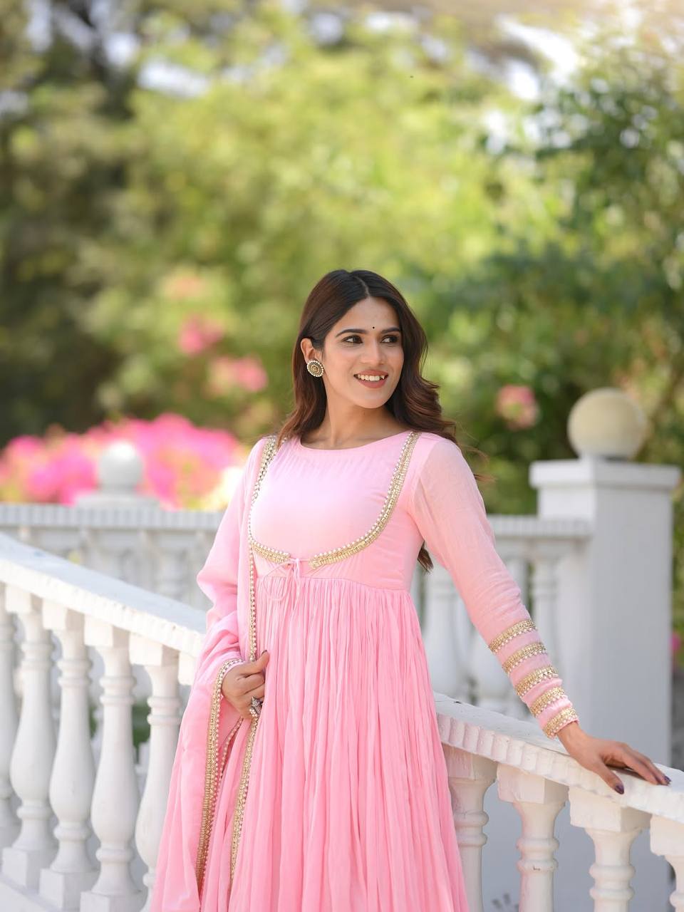 The Sovereign Rosewater Flared Anarkali